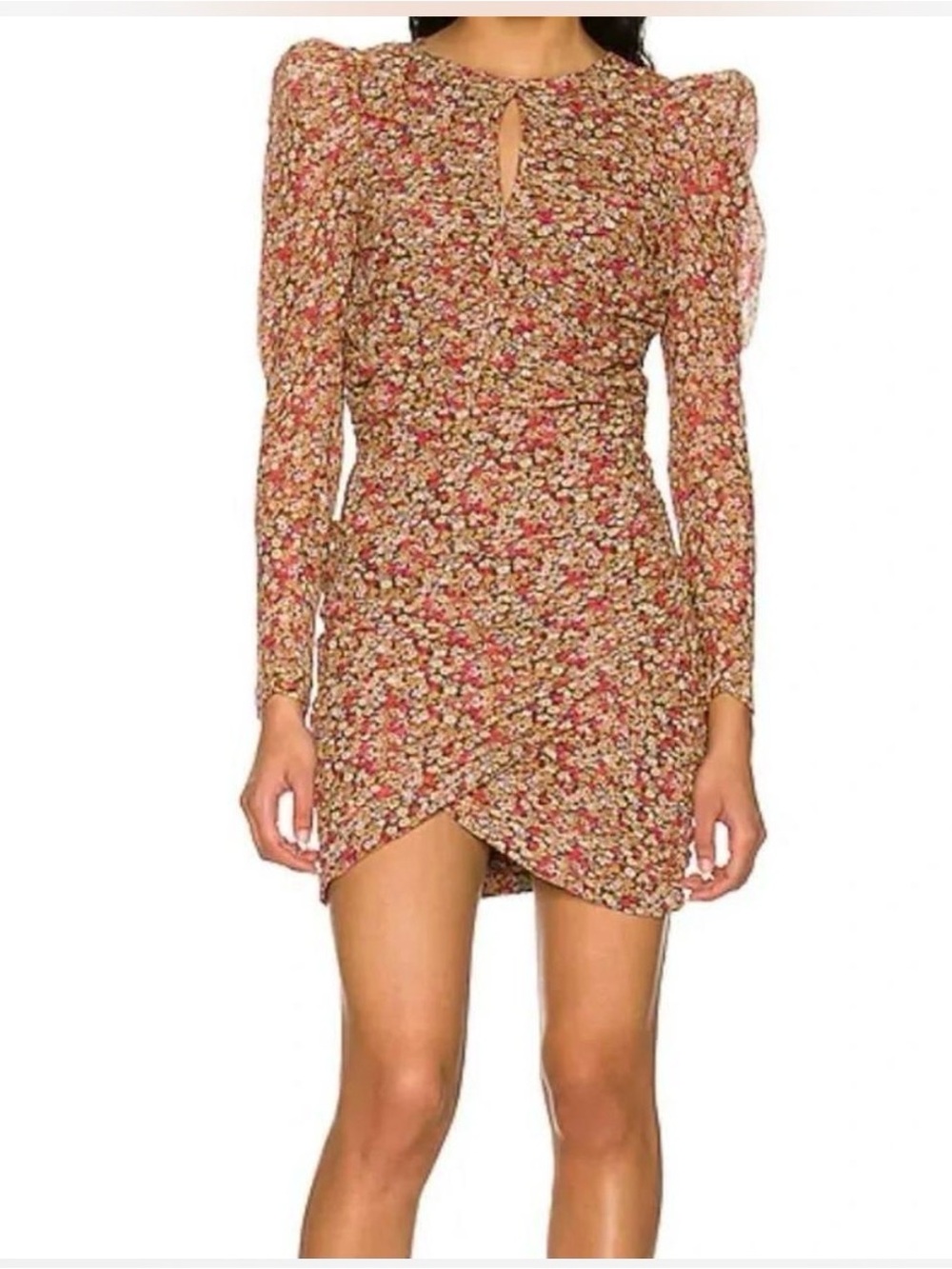 BARDOT Ruched Ditsy Floral Mini Dress Size L